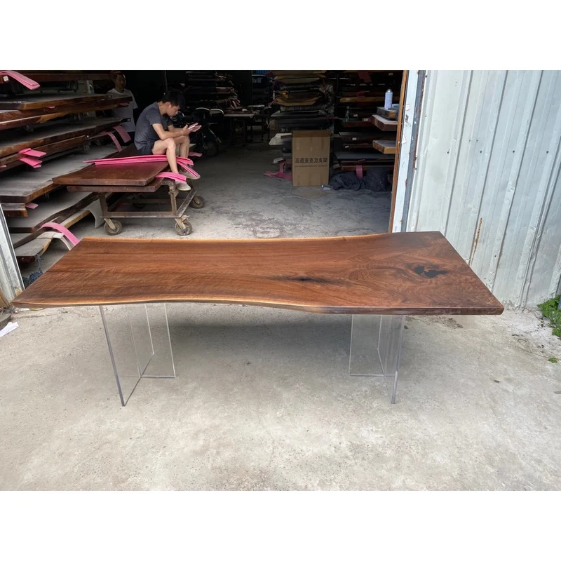 Eclipse Solid American Black Walnut Wood Dining Table