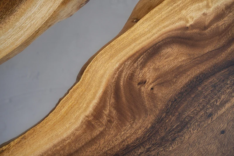 Virtue Solid Wood Rectangular Epoxy Table Top