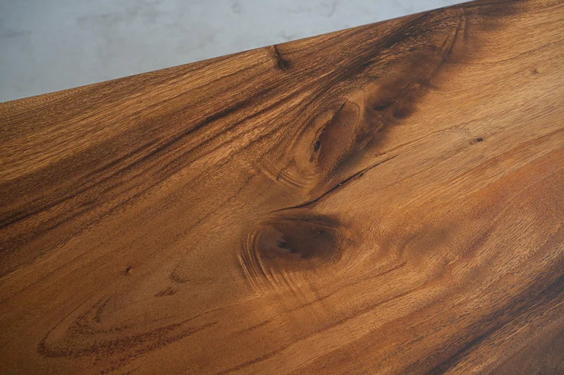 Haven Full Walnut Wood Brown Epoxy Resin Table