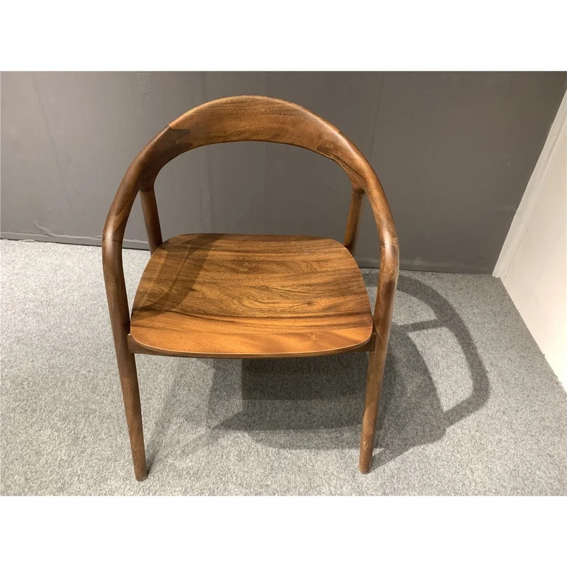 Art Deco Arm Side Chair in South American Walnut Wood