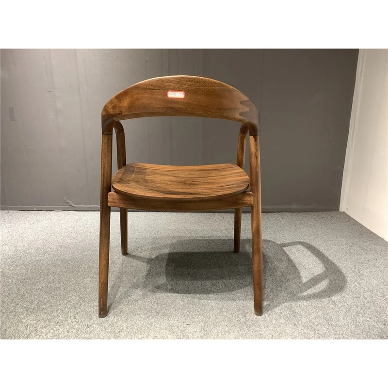 Art Deco Arm Side Chair in South American Walnut Wood