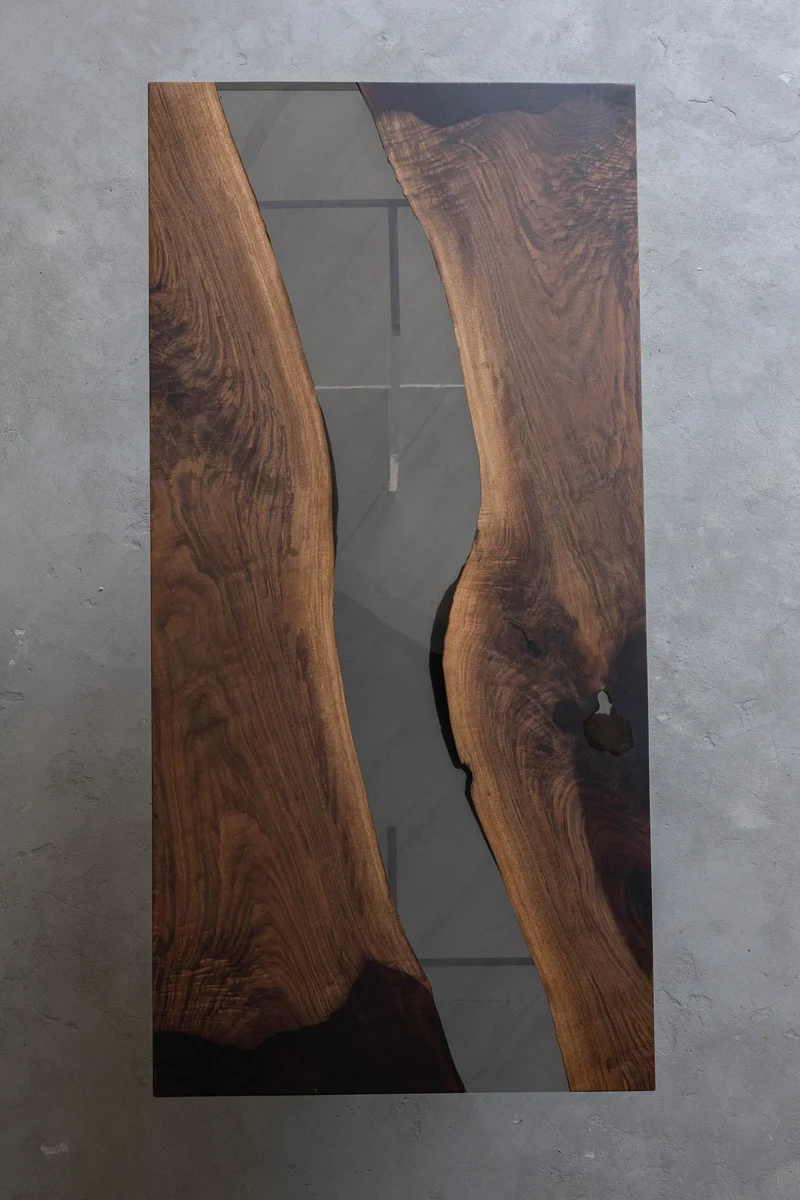 Custom solid America walnut Epoxy Resin River Table