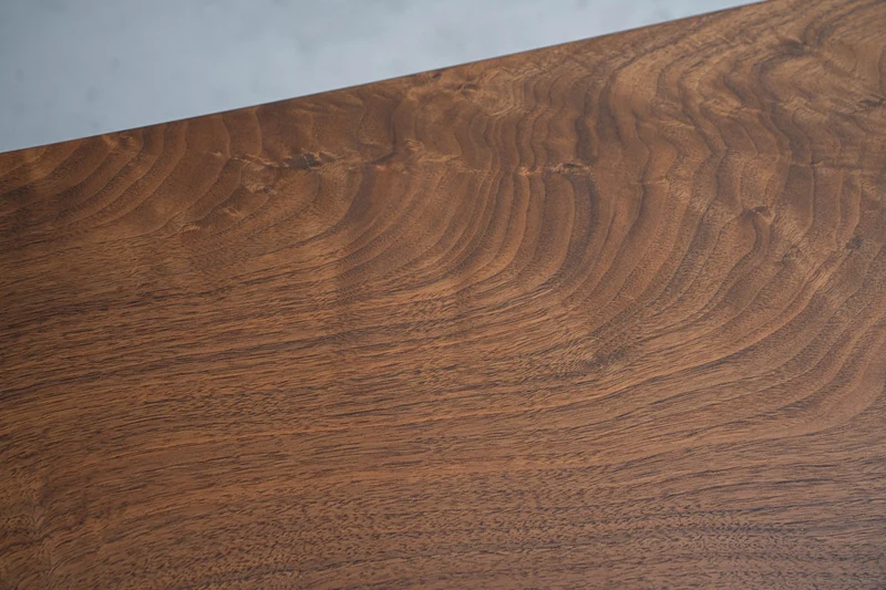 Fable Solid Black Walnut Two-Piece Wood Clear River Resin Table