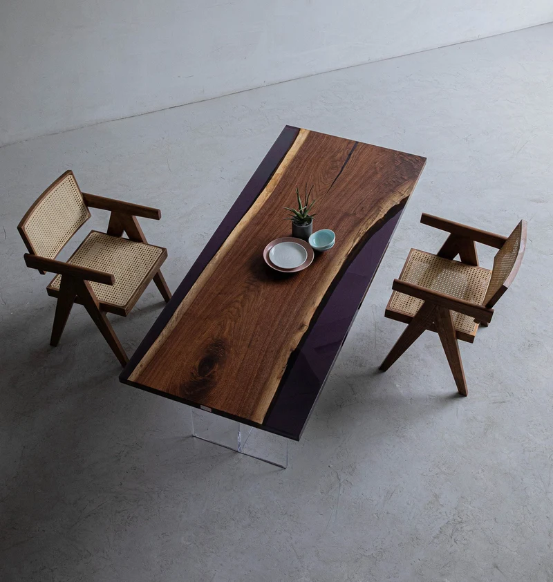 Elemental Handmade Single Epoxy Resin Table
