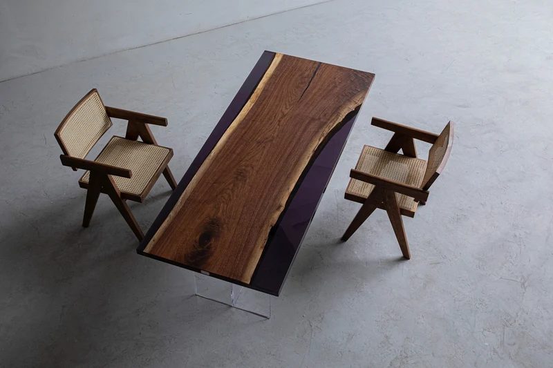 Elemental Handmade Single Epoxy Resin Table