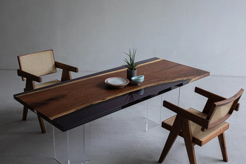 Elemental Handmade Single Epoxy Resin Table