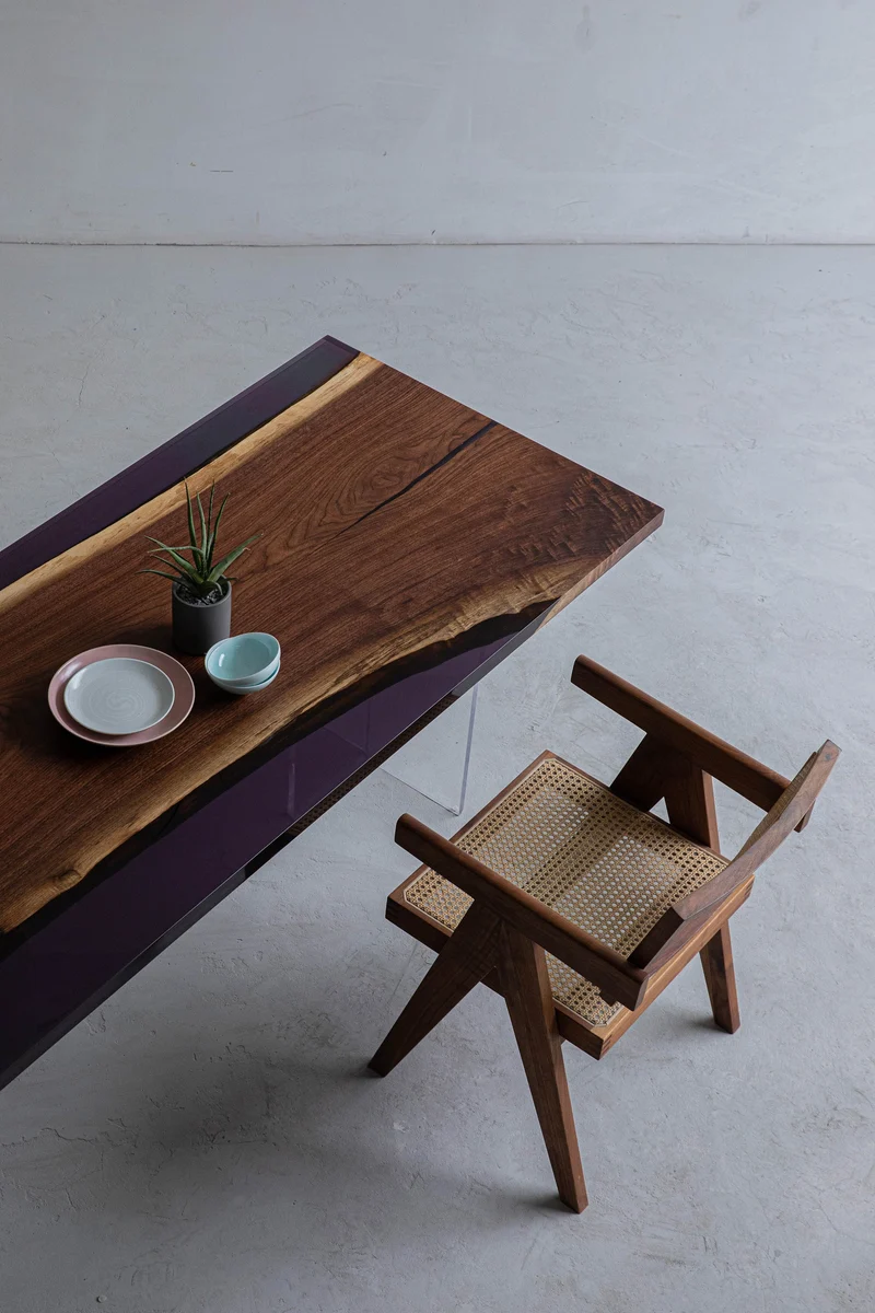 Elemental Handmade Single Epoxy Resin Table
