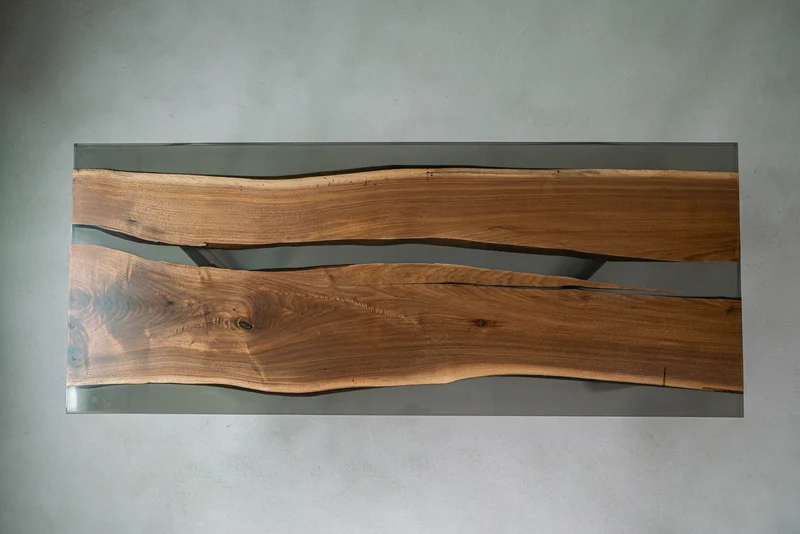 Large black walnut wood Epoxy Dining Table