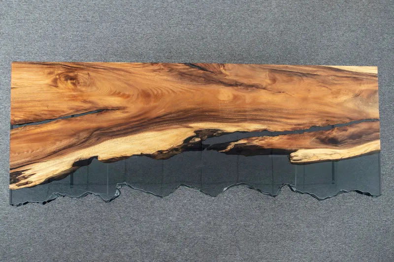 Velocity Live Edge Dual Color Epoxy Table