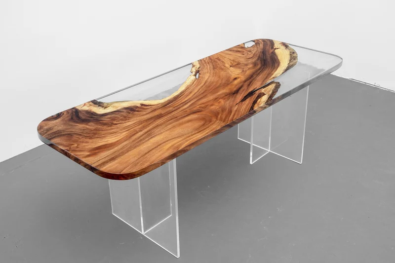 Special Unique Shape For Selecting in Epoxy Resin Dining Table