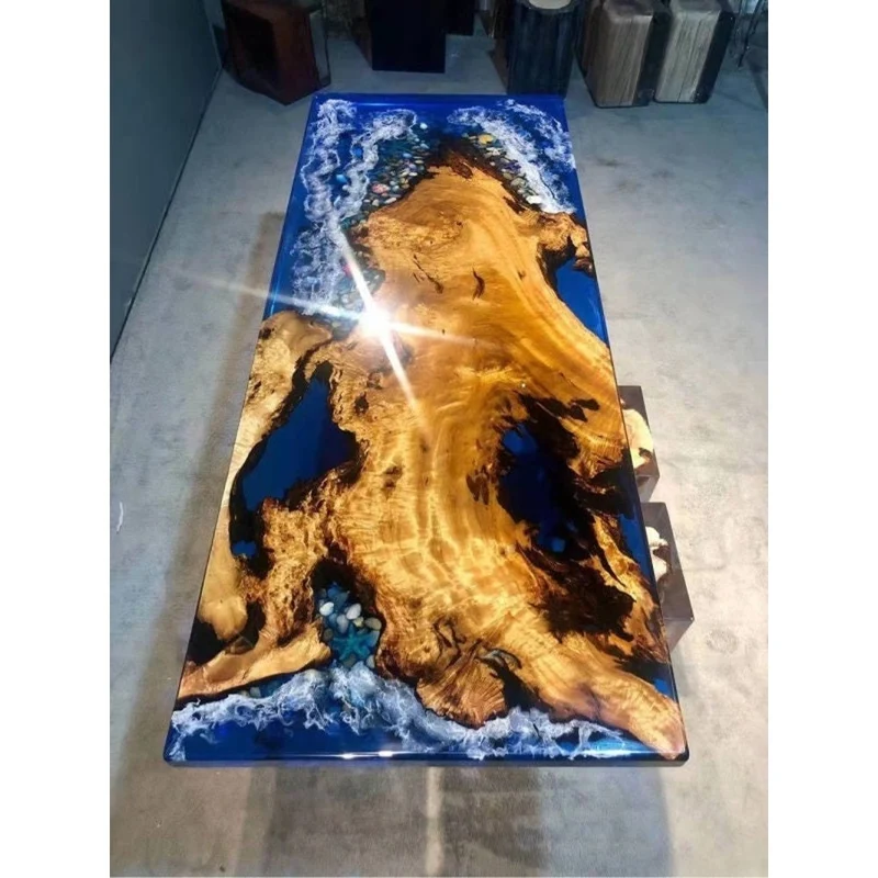 Shimmering Stream Resin Table