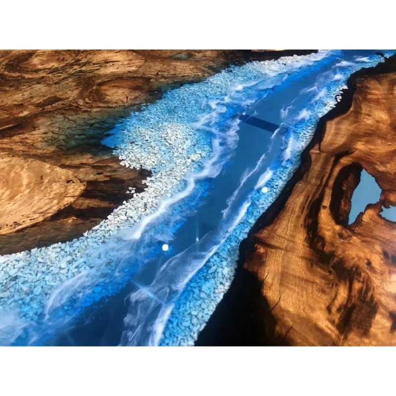 Shadow River Solid Wood Resin Epoxy Table