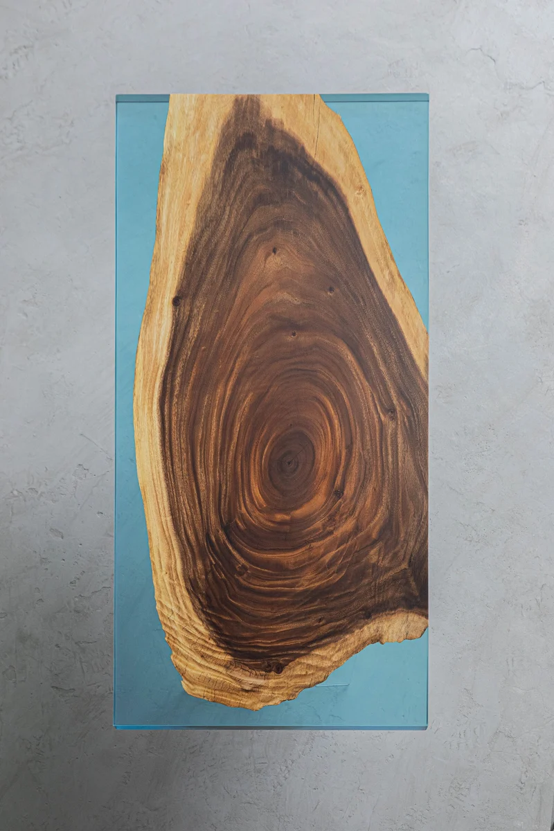 Aether Two-Color Single Wood Epoxy Resin Dining Table