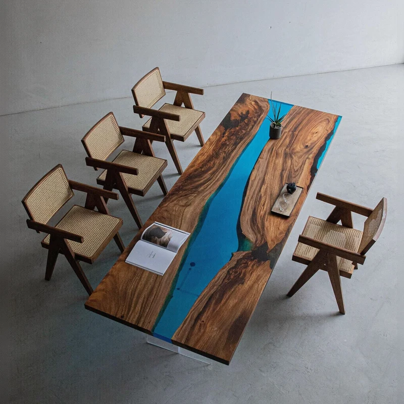 Trestle Resin Dining Table