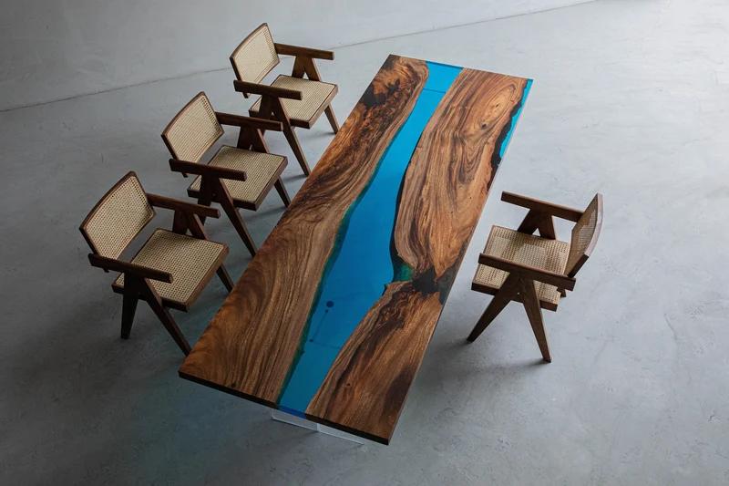 Trestle Resin Dining Table