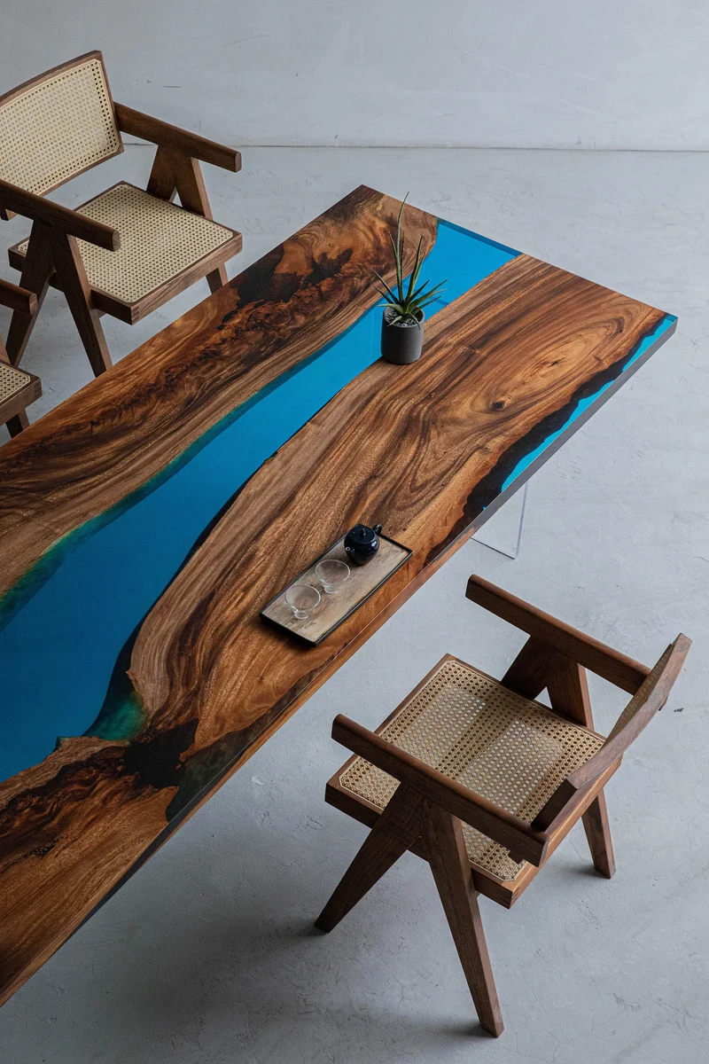 Trestle Resin Dining Table