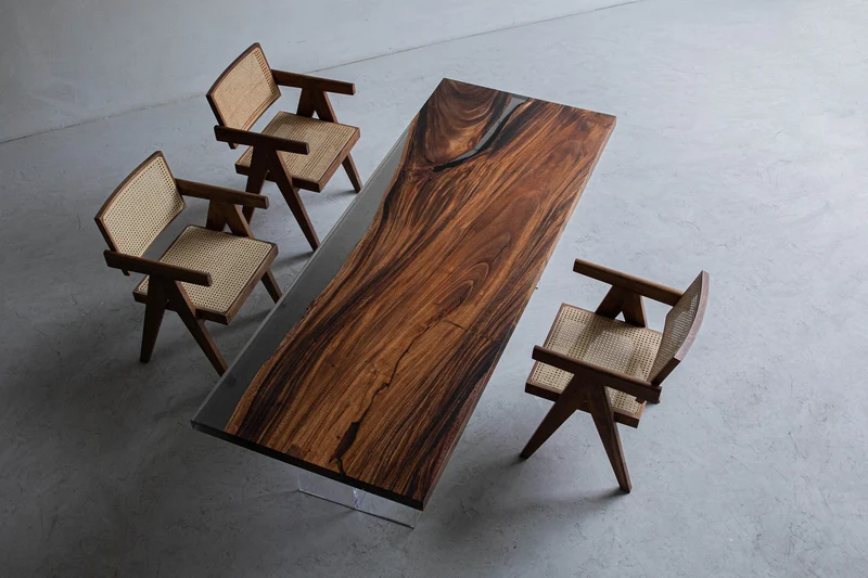 Black River Epoxy Resin Table