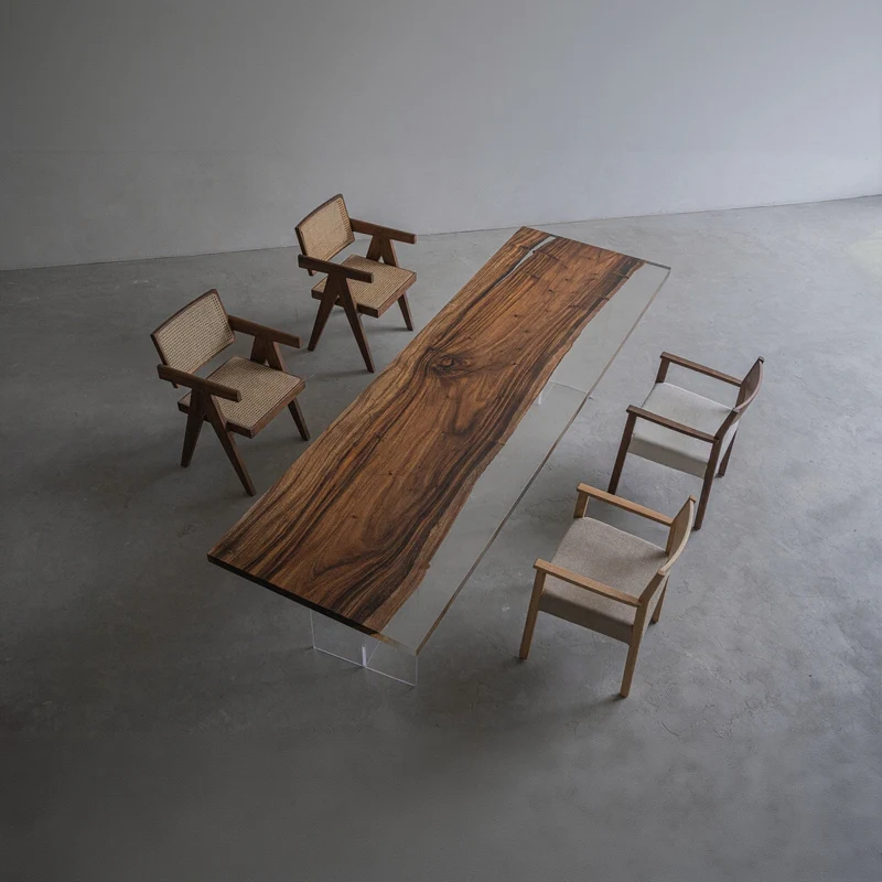 Luxury River Black Wood Epoxy Resin Table