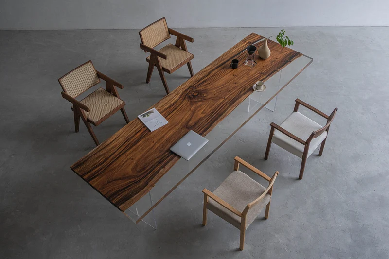 Luxury River Black Wood Epoxy Resin Table