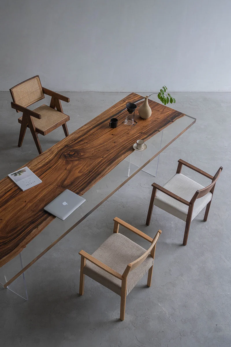 Luxury River Black Wood Epoxy Resin Table