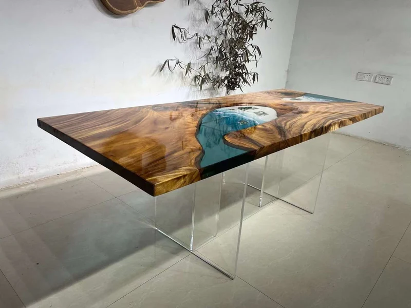 Custom Epoxy Resin fluorescent Table