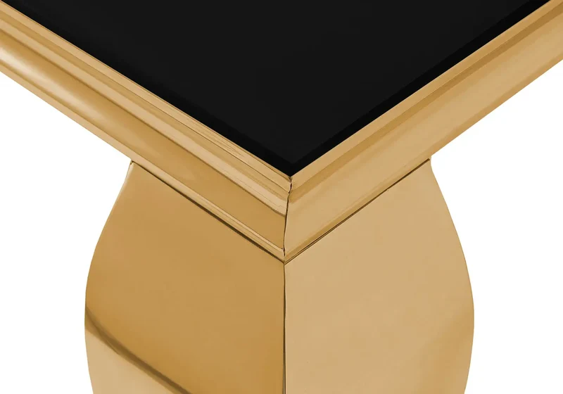 Console d'entrée design verre noir or - Neo