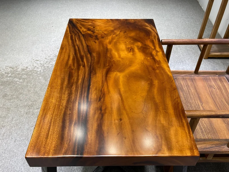 Rustic Solid Wood Slab Coffee Table