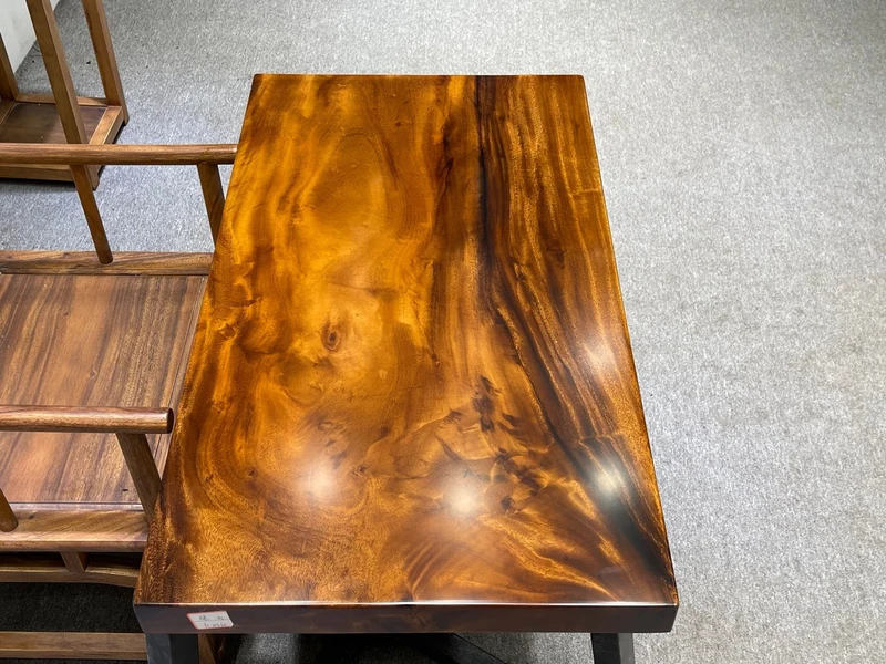 Rustic Solid Wood Slab Coffee Table