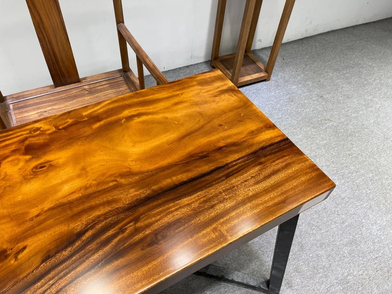 Rustic Solid Wood Slab Coffee Table