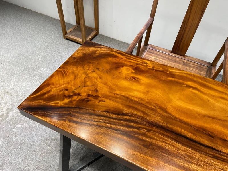 Rustic Solid Wood Slab Coffee Table