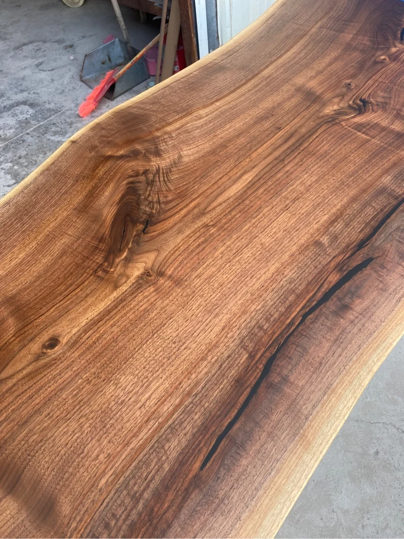 Live Edge Solid Walnut Wood Kitchen Table