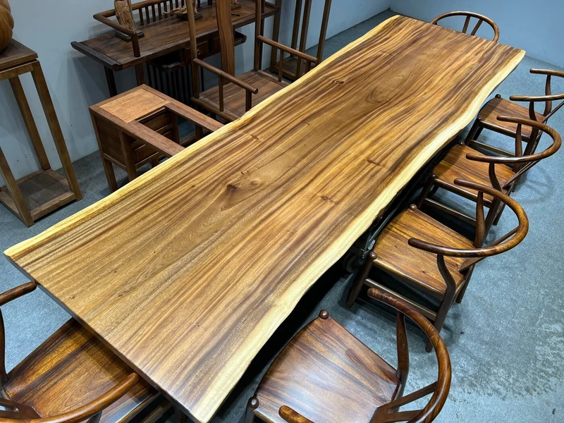 Solstice Real Wood Slab Dining Table