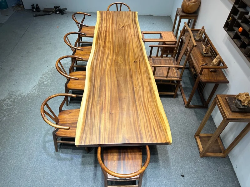 Solstice Real Wood Slab Dining Table