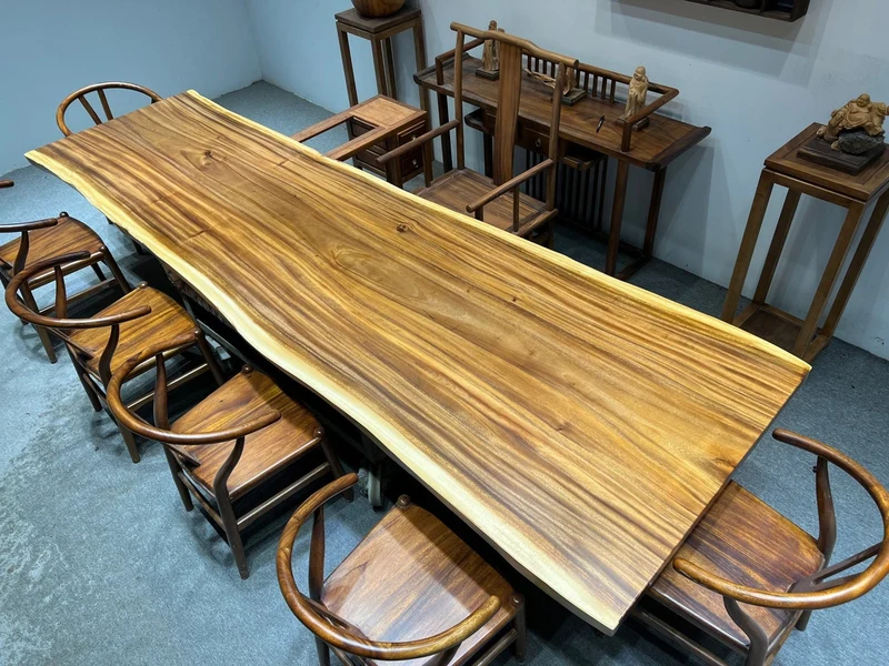 Solstice Real Wood Slab Dining Table