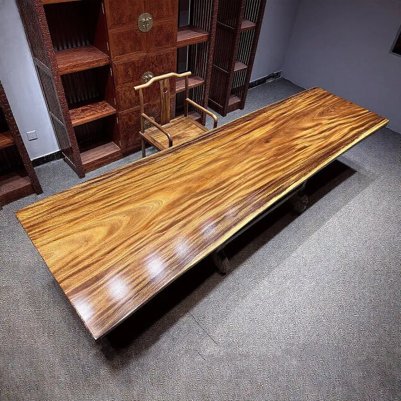 Whimsy Long Walnut Wood Slab Table