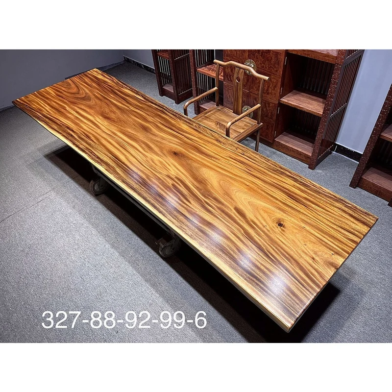 Whimsy Long Walnut Wood Slab Table