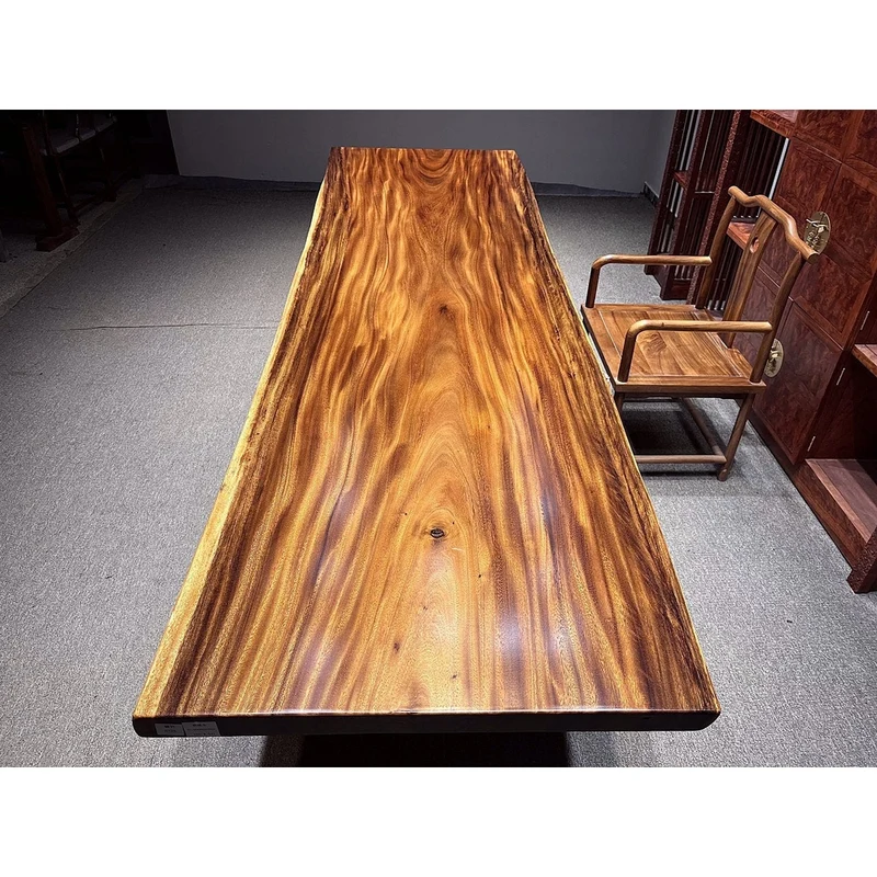 Whimsy Long Walnut Wood Slab Table