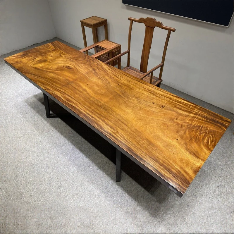 Luminous live Edge Hardwood Monkey Pod Dining table