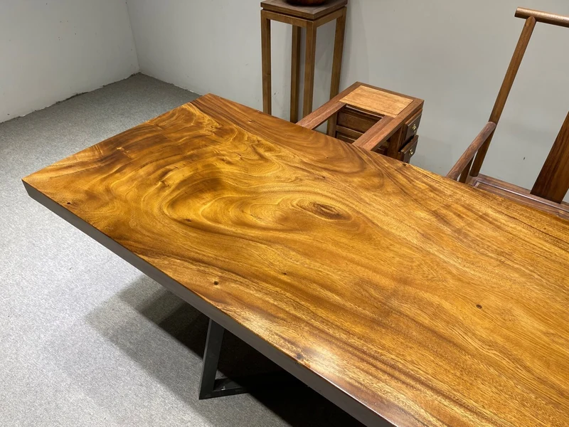Luminous live Edge Hardwood Monkey Pod Dining table