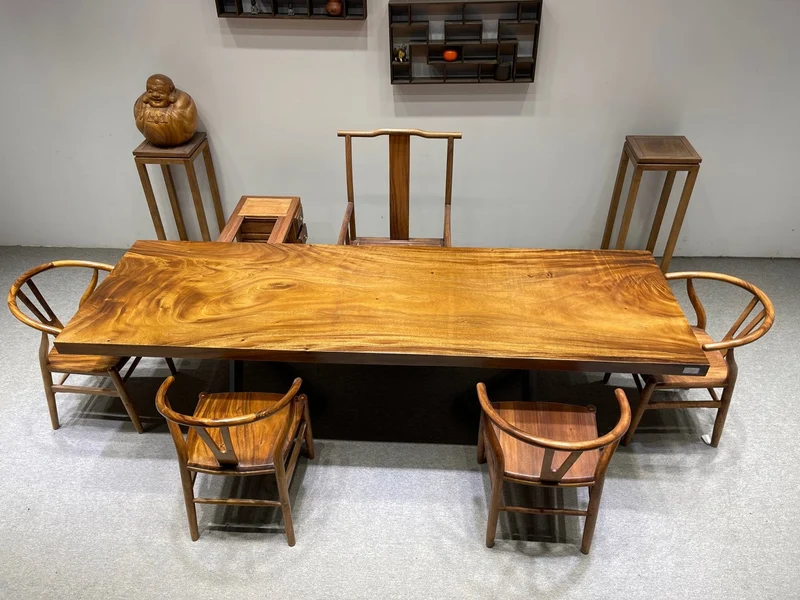 Luminous live Edge Hardwood Monkey Pod Dining table