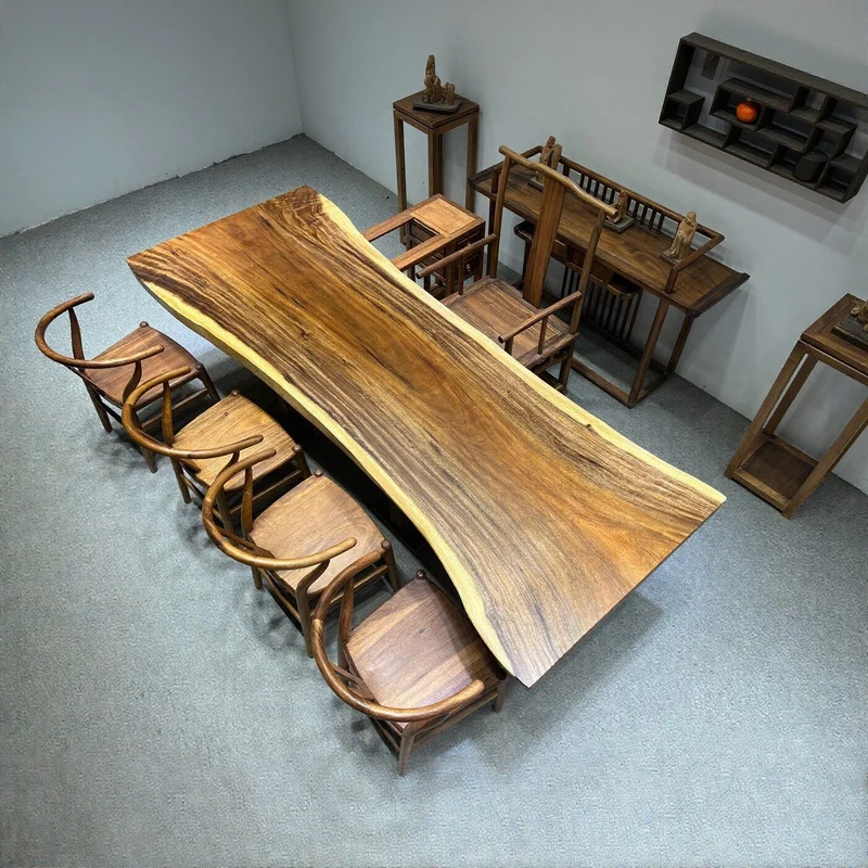 Emerald South American Walnut Wood Slab Table