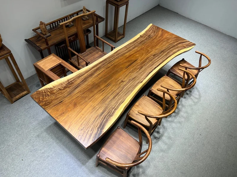 Emerald South American Walnut Wood Slab Table
