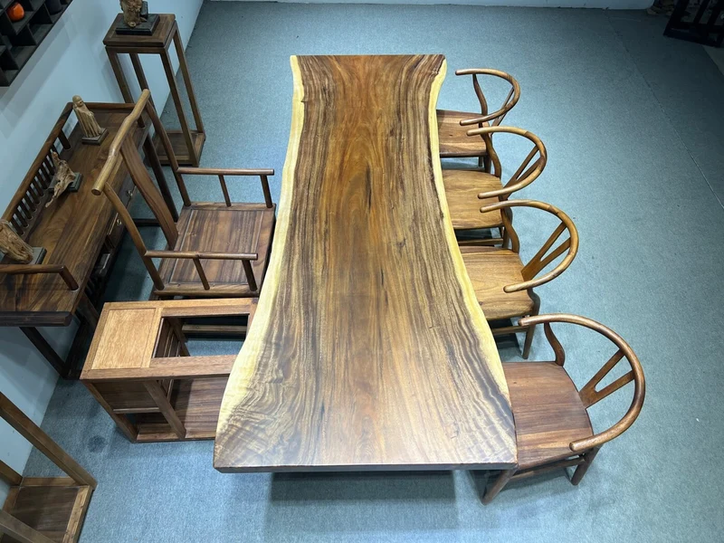 Emerald South American Walnut Wood Slab Table