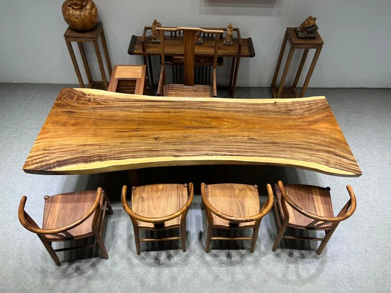 Emerald South American Walnut Wood Slab Table