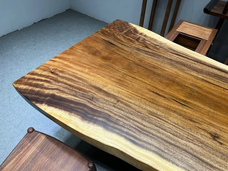 Emerald South American Walnut Wood Slab Table