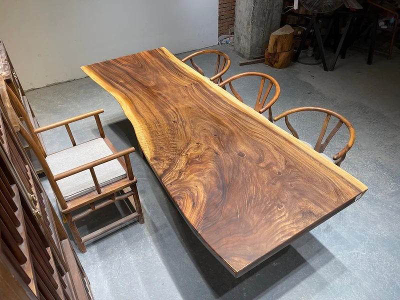 Natural Harmony South American Walnut Slab Table