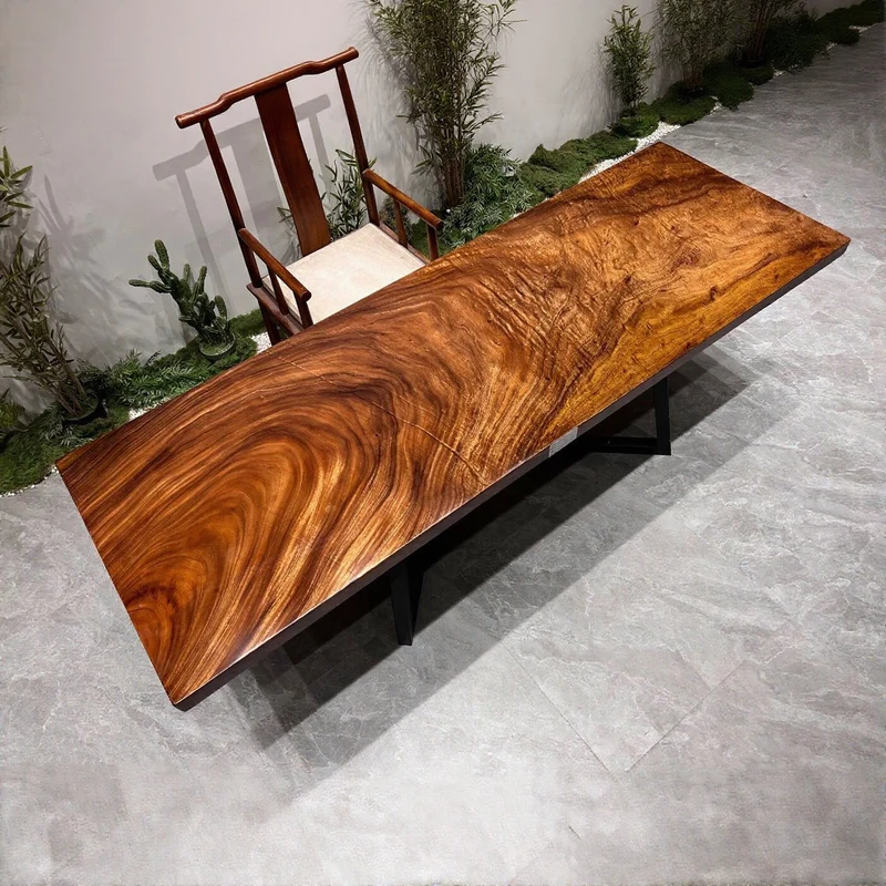 Solid American Walnut Live Edge Dining Table