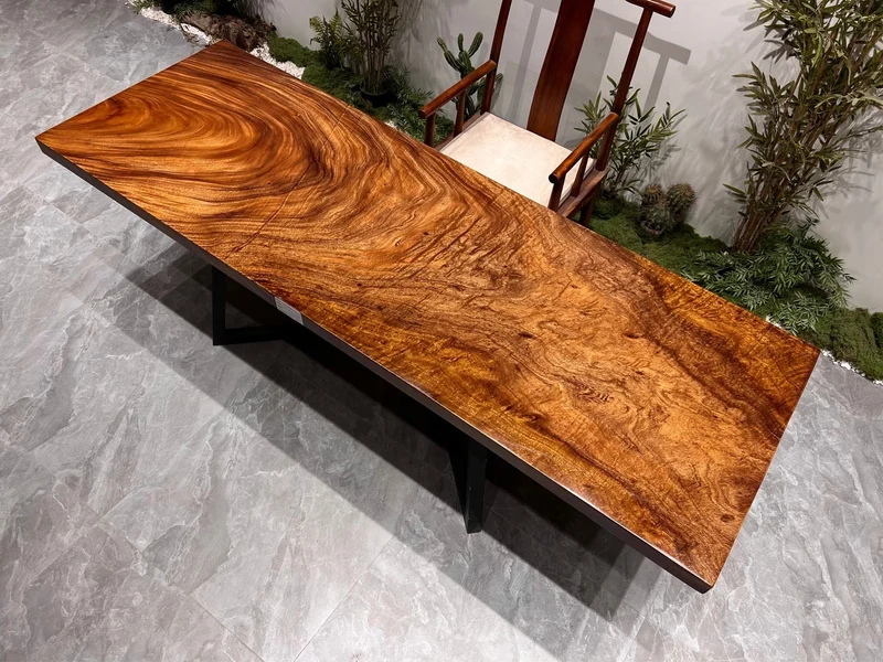 Solid American Walnut Live Edge Dining Table