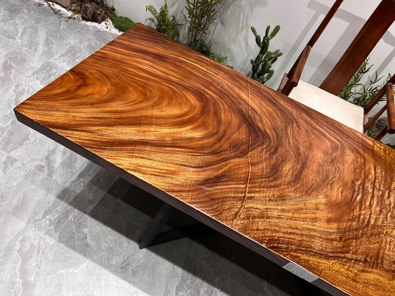 Solid American Walnut Live Edge Dining Table
