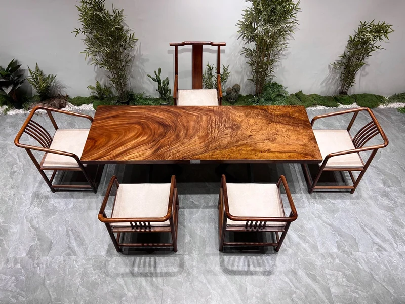 Solid American Walnut Live Edge Dining Table